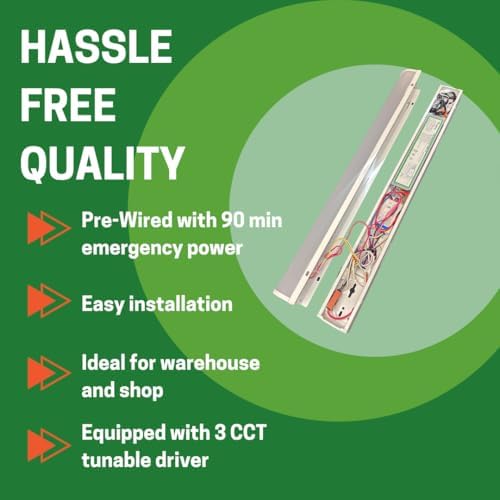 E2 LIGHTING 2ft LED Light Strip, Linear, 10 W Emergency Battery, 18W - Image 6