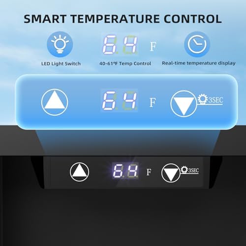 Antarctic Star 18L Beverage Refrigerator Cooler 24Can, Mini Fridge with Quiet Compressor, LED Light,Freestanding Small Fridge with Electronic Temperature Control for Home and Bar(40-61 ℉) - Image 3