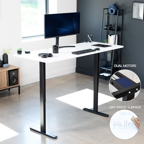 VIVO White Dry Erase 71 x 30 in Standing Desk, DESK-KIT-E2B7WE - Image 4