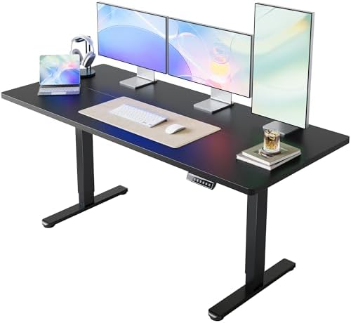 HUANUO 71x30 Inch Electric Standing Desk, Height Adjustable, Black by HUANUO
