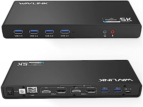 WAVLINK Displaylink Docking Station Dual 4K@60Hz Monitor for Mac, Windows by WAVLINK%C2%AE