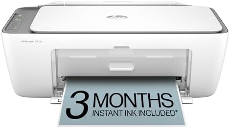 HP DeskJet 2855e Wireless All-in-One Color Inkjet Printer, Scanner, Copier, Best-for-home, 3 month Instant Ink trial included. This printer is only 2.4 ghz capable. (588S5A) by Unknown