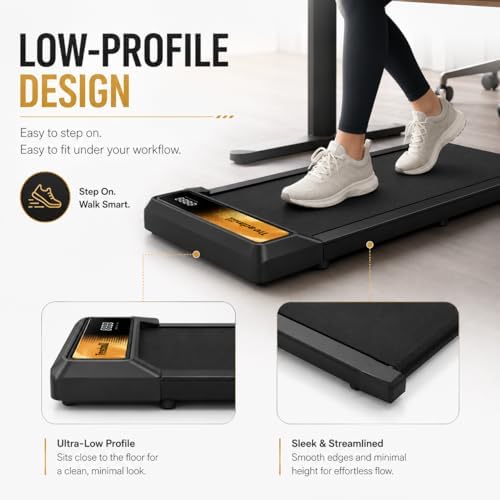 Walking Treadmill Pad with 8% Incline for Home, Under Desk Treadmill for Home Office, 2.5HP Quiet Portable Walking Mat, 265 lbs Capacity, Compact Treadmill for Small Spaces with 15" x 35.4" Belt - Image 5