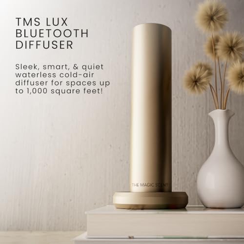 The Magic Scent Bluetooth Diffuser - Smart Ultra-Quiet Cold-Air Waterless Scent Diffuser for Home, Hotel, & Office - Programmable Intensity & Timer - Premium Aroma Oil Included (Gold) - Image 2