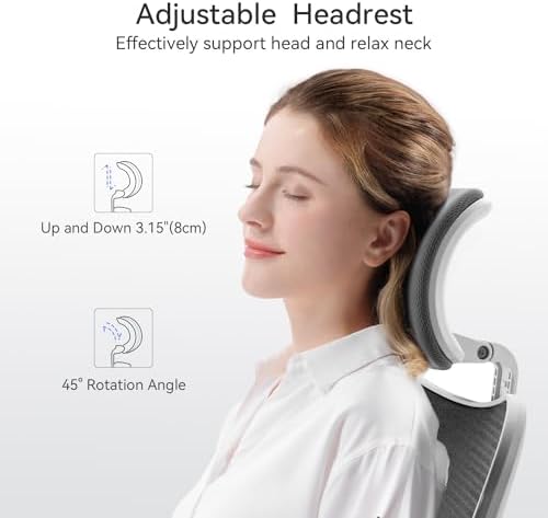 SIHOO M18 Ergonomic Office Chair, Mesh Back Desk Chair with Headrest - Image 4