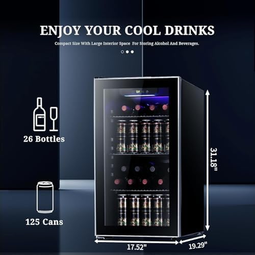 Antarctic Star Wine Cooler Mini Fridge Drink Refrigerator 3.1 Cu.Ft - Image 2
