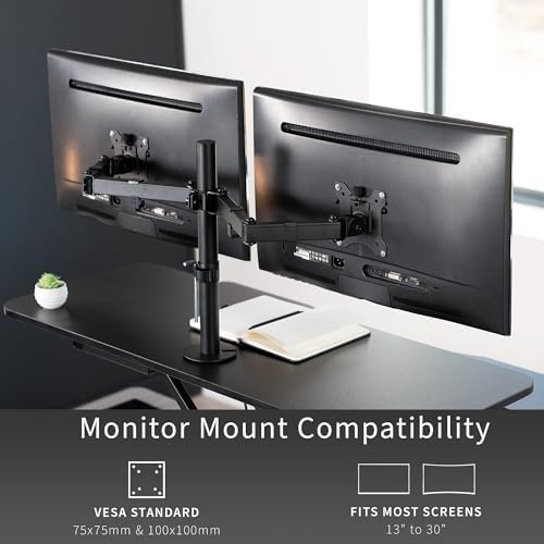 VIVO Black 42 in Standing Desk Converter with Monitor Stand, DESK-V042KB-M2 - Image 5