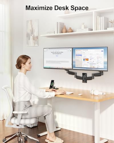 Long Arm Dual Monitor Wall Mount for 17-32", Max 27.1" Extension - Image 5