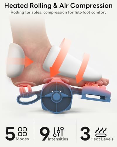 2 in 1 Shiatsu Foot and Calf Massager Machine with Adjustable Heat - Image 4