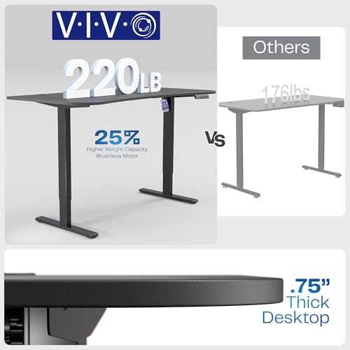 VIVO Rustic Vintage Brown 63 x 32 in Standing Desk, DESK-KIT-1B1N - Image 5
