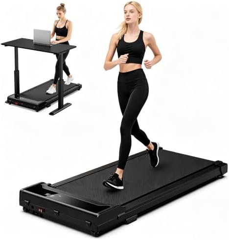 Walking Pad Treadmill for Home - Under Desk Walking and Running with Remote Control Portable Electric Machine Adjustable Slim Compact with 0.6-4.0MPH Modes Max up 265 Lbs for Home Office by Unknown