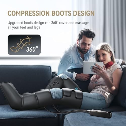 FIT KING Leg Compression Massager with Heat for Circulation and Pain Relief - Image 3
