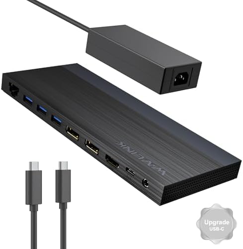 Laptop Docking Station,WAVLINK Triple monitors dock,Dual DisplayPort,HDMI by WAVLINK%C2%AE