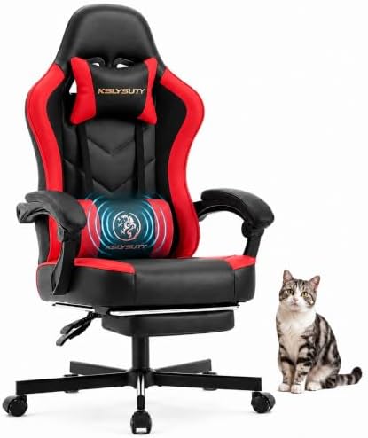 Mistpeople Gaming Chair, Ergonomic High Back Computer Chair with Footrest, Lumbar Support & Pocket Spring Cushion, Comfortable Swivel Home Office Desk Chair for Adults by Unknown