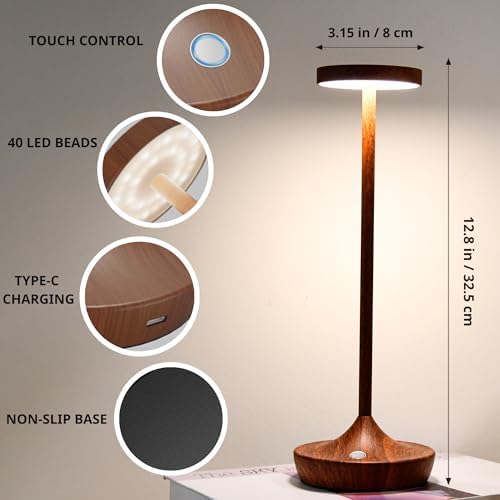 2 Pack Cordless Table Lamps, Rechargeable 6000mAh, 72H Runtime, Waterproof - Image 4