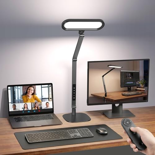LIONVISON LED Desk Lamps for Office: Clamp & Stand Double Side Desk Light by WelcometovisitLIONVISON