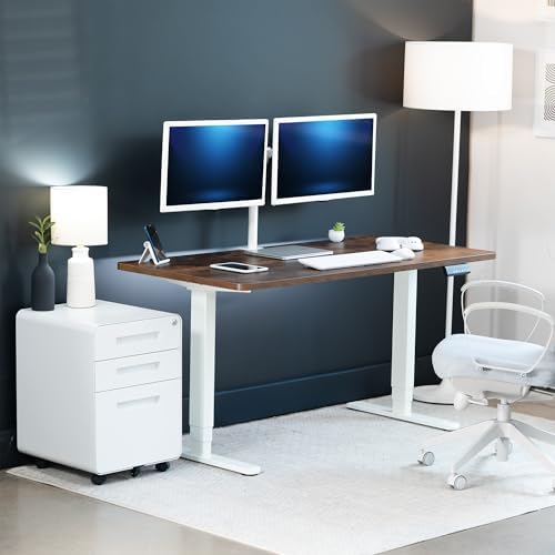 VIVO Rustic Vintage Brown 55 x 28 in Standing Desk, DESK-KIT-2W55N - Image 2
