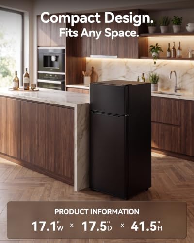 Tehanld 4.5 Cu.Ft 2-Door Mini Fridge Freezer, 2-Piece Set for Dorm/Office - Image 4