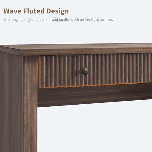 Garvee Fluted Home Office Desk Storage with File Drawers for Home Office - Image 6