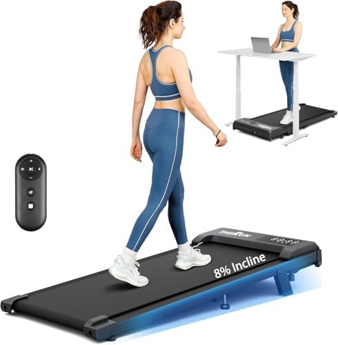 THERUN 8% Under Desk Walking Pad with Incline for Home Office with APP by THERUNFITNESS