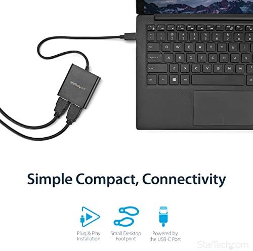 StarTech USB-C to Dual HDMI MST Hub, 4K 30Hz/1080p 60Hz, TB3/TB4/USB4 - Image 4