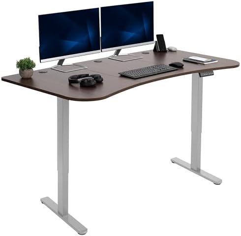 VIVO Dark Walnut 60 x 24 in Standing Desk, DESK-KIT-E2G1D by VIVO