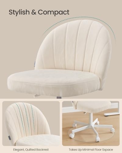 SONGMICS Office Chair, Swivel Makeup Vanity Desk Chair - Image 5