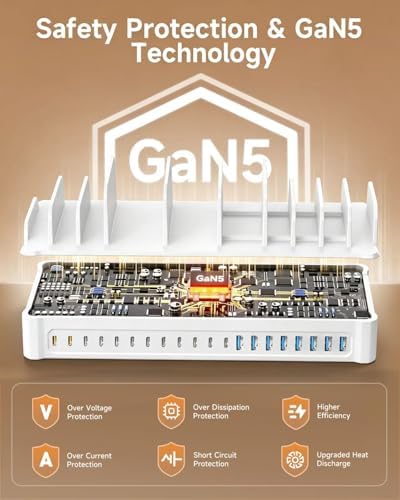 20-Port 600W Moezuti Charging Station for Multiple Devices with 10 Cables - Image 6
