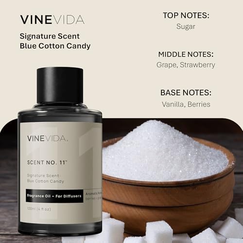 VINEVIDA [4 Fl Oz] Blue Cotton Candy Fragrance Oil for Cold Air Diffusers, Essential Oils for Diffuser Oil Refill & Air Freshener Room Spray - Image 2