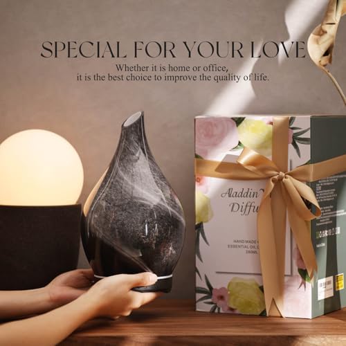 Porseme 280ml Remote Essential Oil Diffuser 3D Glass Ultrasonic Mist 7H - Image 6