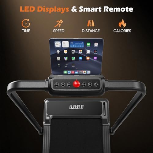 Sweetcrispy Walking Pad Treadmill for Home Office, Compact Quite Under-Desk Treadmills with Adjustable Speed and Remote Control, Portable & Slim Design for Workouts Fitness - Image 4