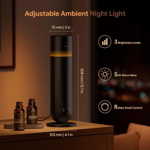 Airversa U1 Smart Hotel Waterless Essential Oil Diffuser for Room, Black - Image 4