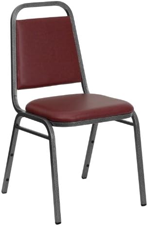 Flash Furniture Hercules Trapezoidal Back Stackable Banquet Chair, Burgundy by FlashFurniture
