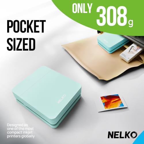 Nelko PP01 Photo Printer, 2x3 Portable Mini Printer with 100 Sheets, Green - Image 2