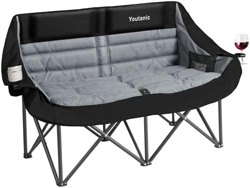 Youtanic Oversized Extra Large Double Padded Camping Chair up to 660lbs by Youtanic