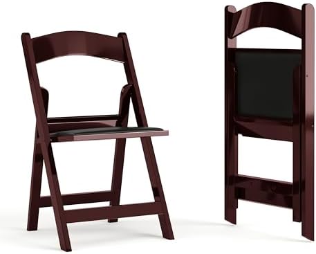 Flash Furniture Hercules Resin Folding Event Chair, Mahogany, 2-Pack by FlashFurniture