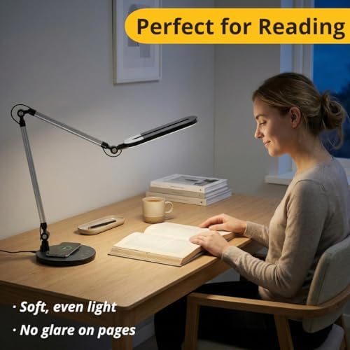OTUS LED Architect Desk Lamp for Home Office, Adjustable Swing Arm - Image 6