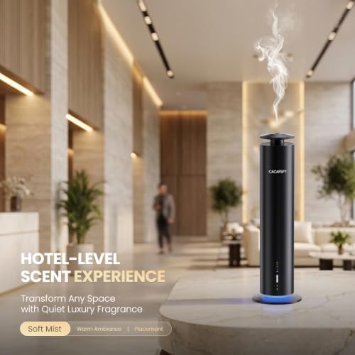 Cordless Waterless Diffuser for Essential Oils - Rechargeable Hotel Scent Diffuser for Large Room up to 1000 Sq Ft, App, Remote & Timer, Night Light, Includes 2 x 120ml Oils - Image 6