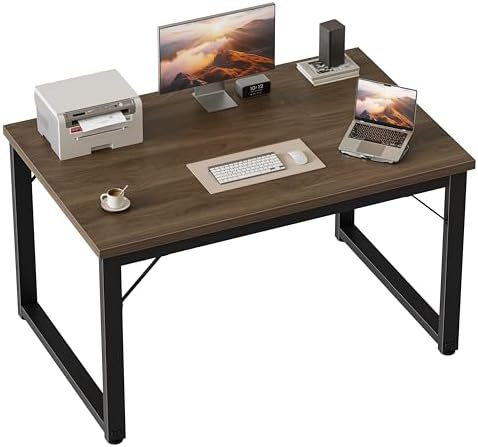 Mericonia 40 Inch Computer Desk, 1" Thick Small Office Table, Walnut by MERICONIA