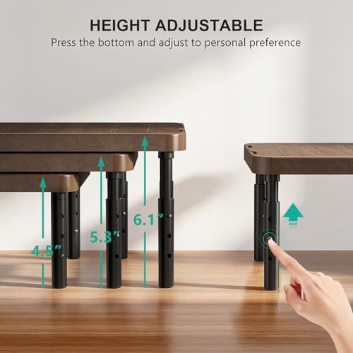 WALI Computer Monitor Stand for Desk, Adjustable Laptop Riser, up to 44 lbs - Image 4