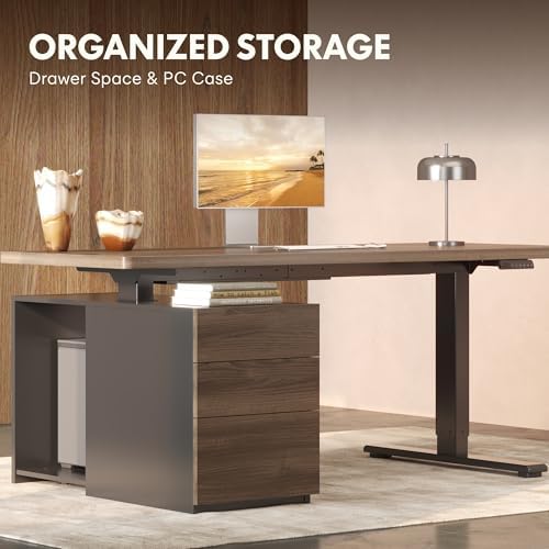 FLEXISPOT 55" Executive Standing Desk with Drawers & CPU Cabinet - Image 4