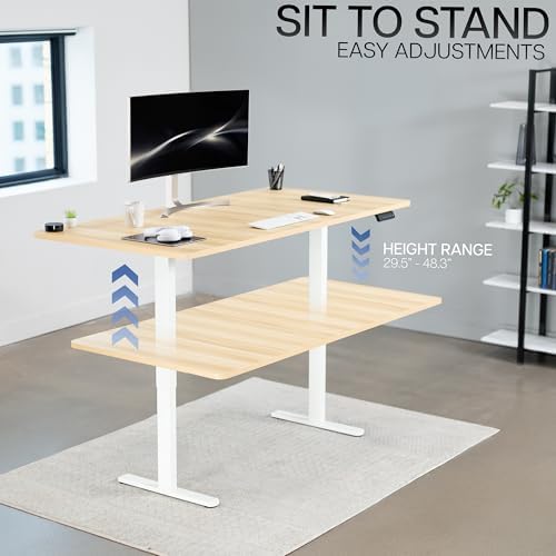 VIVO Light Wood 71 x 36 in Standing Desk, DESK-KIT-E2W7C-36 - Image 6