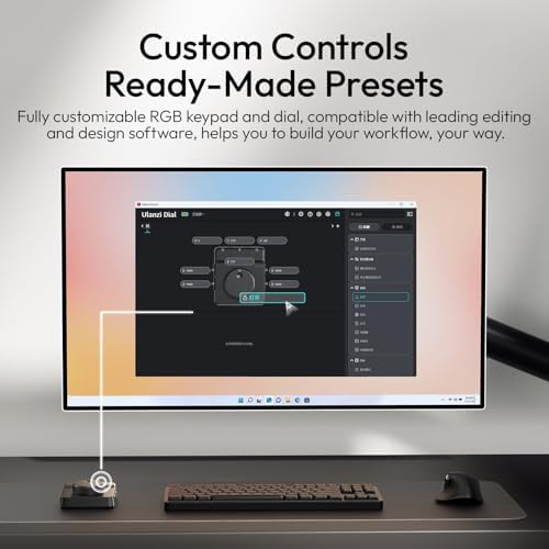 ULANZI D100H Wireless Video Editing Keyboard with Dial Knob - Image 2