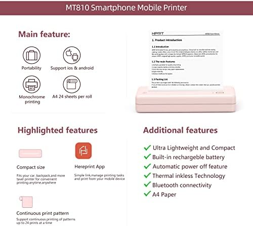 HPRT Wireless Portable Printer - Bluetooth Thermal Printer for Travel - Image 4