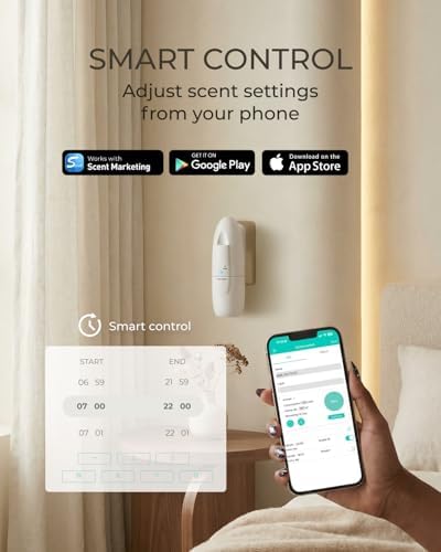 Smart Plug-in Waterless Oil Diffuser, Bluetooth/App Control, Up to 800 Sq Ft Coverage, Silent Cold-Air Diffuser for Home & Office, No Water, Pet & Kid Safe - Image 3