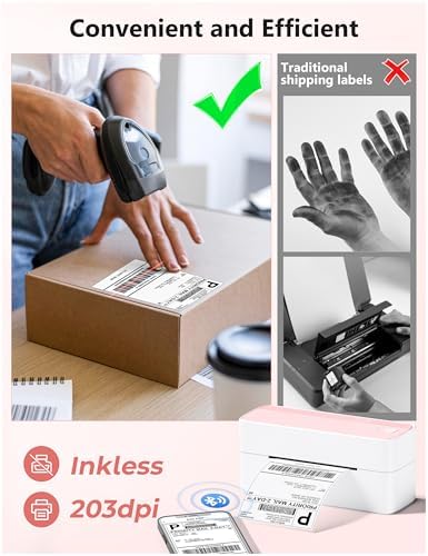 Phomemo Bluetooth Thermal Label Printer, 241BT Label Printer & 20Pcs Labels - Image 4