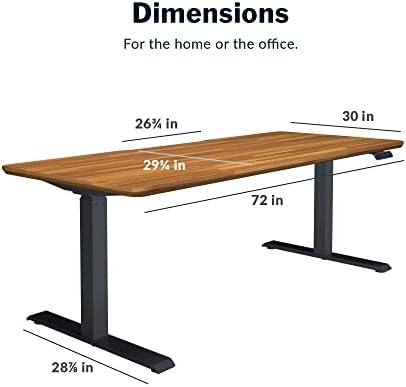 Vari Classic Electric Standing Desk – 72x30 – Butcher Block/Slate - Image 3
