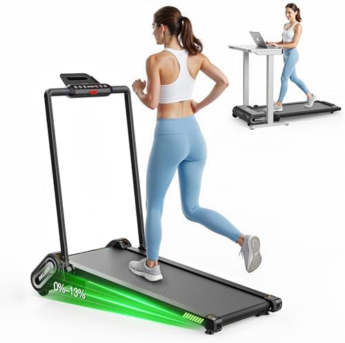 FINEHORSE Walking Pad with 13% Auto Incline, Under Desk Treadmill for Home by FINEHORSE