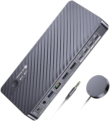 AV Access KVM Switch Docking Station 2 Monitors 2 Laptops, 4K Dual Display by ACTIONSGLOBALUSINC