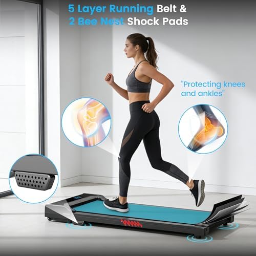 Walking Pad Treadmill for Home - Under Desk Walking and Running with Remote Control Portable Electric Machine Adjustable Slim Compact with 0.6-4.0MPH Modes Max up 265 Lbs for Home Office - Image 3